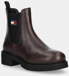 Tommy Jeans bokacsizma TJW CHELSEA LEATHER BOOT - barna Női 38