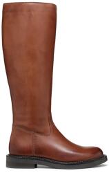 GEOX bőr csizma D SERILDA barna, lapos talpú, D46WYA 00043 C6002 - barna Női 42