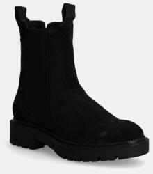 Gant magasszárú cipő velúrból Kelliin fekete, női, lapos talpú, 29553778 G00 - fekete Női 39