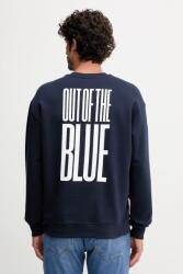 Benetton pamut melegítőfelső sötétkék, nyomott mintás, 3FWYU10AZ - sötétkék M