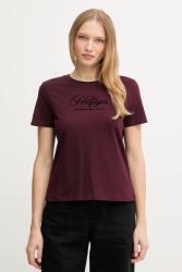 Tommy Hilfiger pamut póló bordó, WW0WW46120 - burgundia XL
