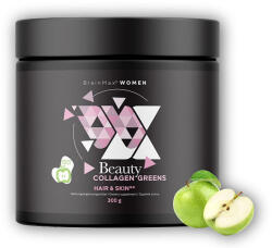 BrainMax Női szépség kollagén zöldek 300g - zöld alma