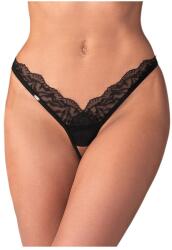 Obsessive - áttetsző, csipkés tanga (fekete) (23229351131) - sexshopcenter