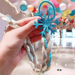 HARAHU Snowflake hajgumi fonattal - Fehér/Kék KP38417