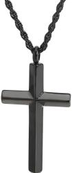 HARAHU Colier PU-38414 Cross - Negru KP38414