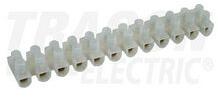 TRACON Sorkapocssáv nyomólemezes darabolható flexi 12P 16A 450V termoplaszt 2, 5mm2/sokerű fehér TRACON - S3A-H-L