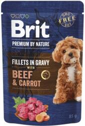 Brit Premium Dog alutasak Fillets in Gravy Beef & Carrot 85 g | Alutasakos kutyaeledel