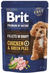 Brit Premium Dog alutasak Fillets in Gravy Chicken & Green Peas 85 g | Alutasakos kutyaeledel