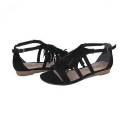 s. Oliver Sandale dama, negru, casual, din piele intoarsa, cu talpa joasa, s. Oliver 5-28112-26-001-Negru (Marime: 41) (5-28112-26-001-Negru-41)