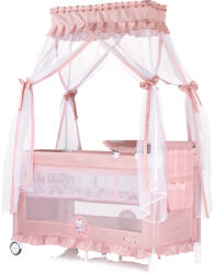 Chipolino Palace multifunkciós utazóágy baldachinnal - Cat pink (KOSIPA253CA)