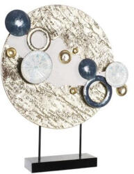  Nagy méretű színes kör alakú modern fém szobor fém talapzaton 61cm