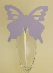 pillangó ültetőkártya világoslila (10 db)