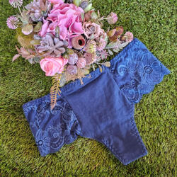 Lemila Magas derekú csipkés pamut tanga smeraldo, L 98168