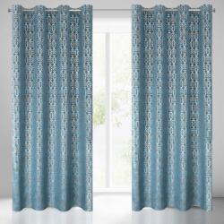 Takoy Draperie LAURA din catifea cu un model argintiu-auriu croit în stil boho-HF-388503