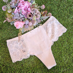 Lemila Magas derekú csipkés pamut tanga Test, M 98171