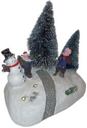 LED-es karácsonyi jelenet - hóember (KT_002)
