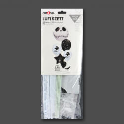  Halloweeni lufi készlet - 8 részes - koponyás (636324_2)