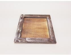  Fa keret négyzet alakú szürkésbarna 20x20cm - kosarbolt
