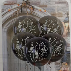  Csontváz mintás halloweeni lufi csomag - 5db (636294)