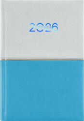 Dayliner Naptár, tervező, A5, napi, DAYLINER "Contrast", fehér-világoskék (DL6AG-CRFA5NA-HK)