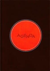 Dayliner Naptár, tervező, A5, napi, DAYLINER "Central", barna-narancs (DL6AG-CEFA5NA-BN)