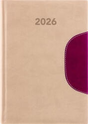Dayliner Naptár, tervező, A5, napi, DAYLINER "Memphis", bézs-padlizsán (DL6AG-MEFA5NA-BE)