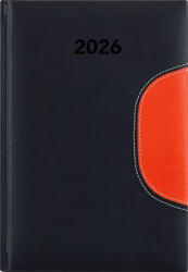 Dayliner Naptár, tervező, A5, napi, DAYLINER "Memphis", fekete-narancs (DL6AG-MEFA5NA-FN)