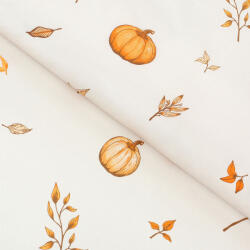Goldea pamutvászon - őszi tökök és levelek 160 cm