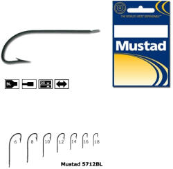 Mustad Cirlig Cristal, Negru, Fin, Tija Lunga (m.5712bl.10)