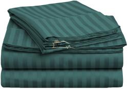 HomePuls Cearșaf pătuț copii cu elastic Damasc Bumbac 100% dungă 1 cm, 110x170 cm pentru saltea 60x120 cm, Verde Petrol