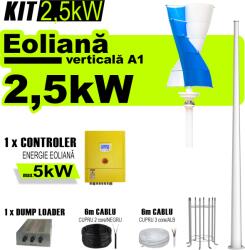 AustrianSolar Turbina eoliana rezidentiala Verticala de 2, 5kW A1 2500W (X170)