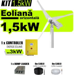AustrianSolar Turbina eoliana rezidentiala Orizontala de 1, 5kW 1500W (X162)
