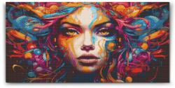 Gyémántszemes kirakó - Színes szépség Méret: 40x80cm, Keretezés: Keret nélkül (csak a vászon), Gyémántok: Négyzet alakú