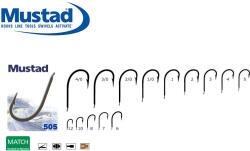 Mustad Carlige Mustad Negru Mat Revers, Nr 4, 10 Buc Plic (m.505npbm.4)