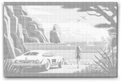  PontPöttyöző - Sebesség a strandon Méret: 40x60cm, Keretezés: Keret nélkül (csak a vászon), Szín: Piros