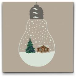 Festés számok szerint - Karácsonyi izzó Méret: 50x50cm, Keretezés: Műanyagtáblával
