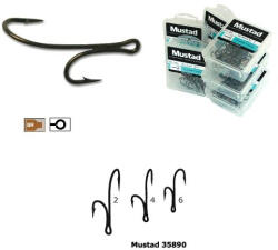 Mustad Ancora Dubla Asimetrica Mustad, Nr 2, 10 Buc Plic (m.35890.2)
