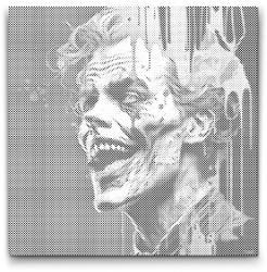  PontPöttyöző - Őrült bohóc Méret: 50x50cm, Keretezés: Keret nélkül (csak a vászon), Szín: Fekete