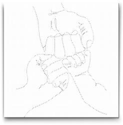  PontPöttyöző - Családi kötelék Méret: 50x50cm, Keretezés: Keret nélkül (csak a vászon), Szín: Piros