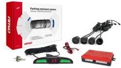 AMiO Tolatóradar Cob Led Kijelzővel 4 Darab Fekete 22 mm-es Szenzorral