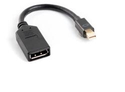 Lanberg Adaptor de la Mini DisplayPort la DisplayPort cu cablu de 10 cm negru