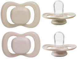 B. box Suzete din silicon 0-6m, 2 buc - roz deschis/latte (300345)