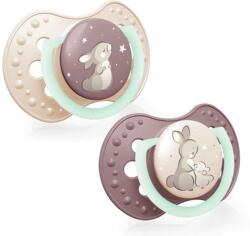 CanpolBabies LOVI Suzeta silicon dinamic NIGHT&DAY 3-6m 2buc fata (22914GIRL)
