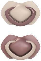 CanpolBabies Canpol babies Set suzete simetrice din silicon Light touch 6-18m CULOARE PURA roz (22656PIN)