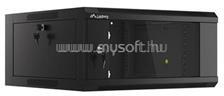 Lanberg WFFA-5604-10B 19" 4U SZÉL: 570mm MÉLY: 600mm MAG: 277mm lapraszerelt üvegajtós fekete fali rack szekrény (WFFA-5604-10B) (WFFA-5604-10B)