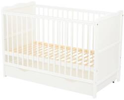 Qmini Patut din lemn multifunctional cu sertar Qmini Julia 120x60cm Alb (6426972005517)