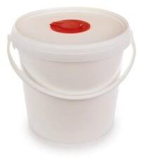  Vödör szöszmentes törlőkendő adagolásához, visszazárható fedéllel, 6, 5 l, fehér (KHH896) (KHH896)