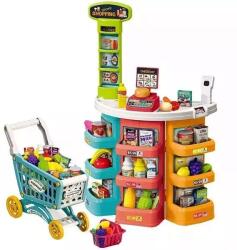 Man Yuk Toys Szupermarket játékszett guruló bevásárlókocsival - 76 db-os szett, 78 cm (922-196) - jateknet