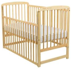 BabyNeeds Patut din lemn cu laterala culisanta BabyNeeds Ola 120x60cm Natur (BOOLA03NT)