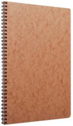 Clairefontaine Age Bag A4 spirálfüzet, 50 lap, Dictando, Bársonyos pergamenpapír 90 g/m2, PEFC minősítés, Bőrhatású kartonborítás, 210x297 mm, Barna (EMG78145C)